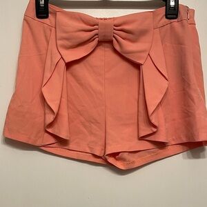 Mine Peach High Waist Bow Shorts